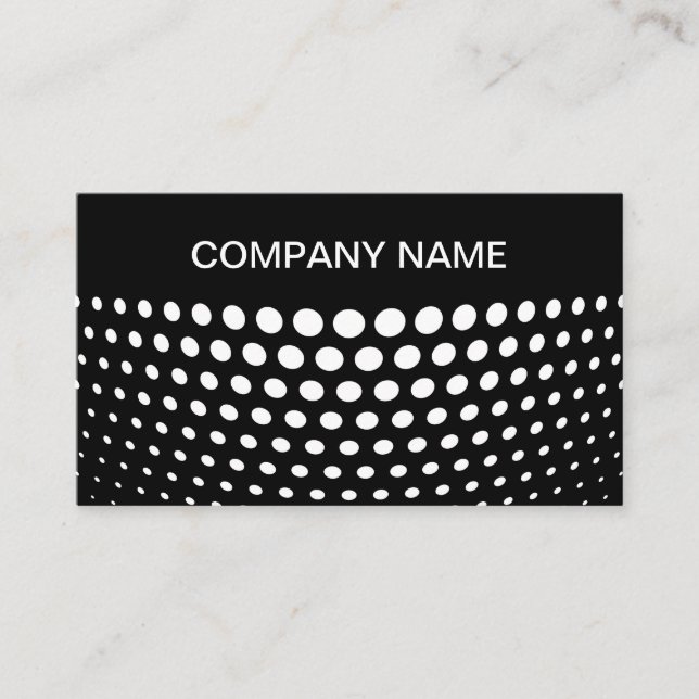 Elegantes White Polka Dot Muster Visitenkarte (Vorderseite)