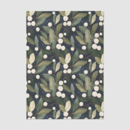 Elegantes White Snowberry Holiday Tissue Paper Seidenpapier