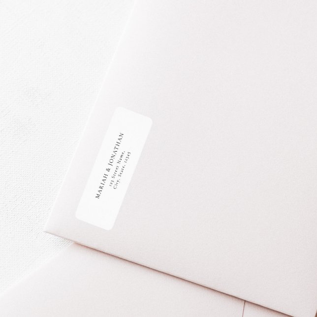 Elegantes White Wedding Return-Adressetikett (Von Creator hochgeladen)