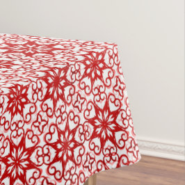 Elegantes White Winter Damask Star Muster Xmas Tischdecke