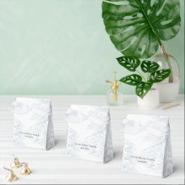 Elegantes White Winter Pine Brautparty Geschenkschachtel