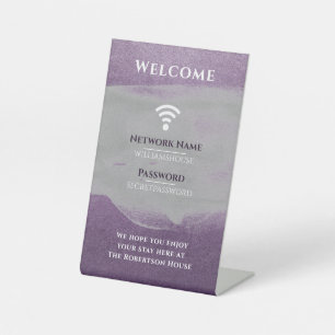 Elegantes WiFi Internet Password Zuhause Office Li Sockelschild