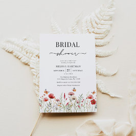 Elegantes Wildblume Brautparty Einladung