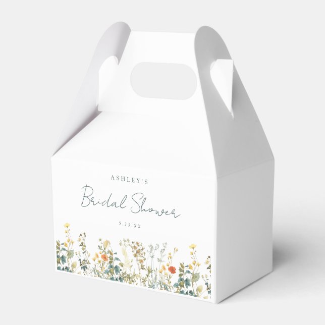Elegantes Wildblume Brautparty Geschenkschachtel (Vorderseite)