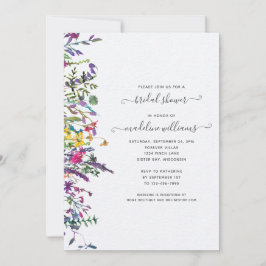 Elegantes Wildblume Wasserfarbenes Brautparty Einladung