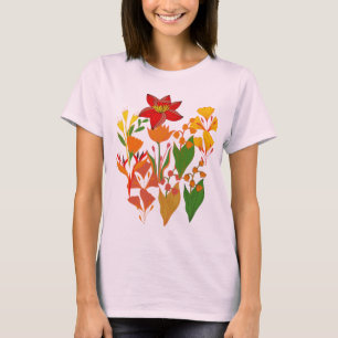 Elegantes Wildblumenbouquet Botanische Blumenkunst T-Shirt