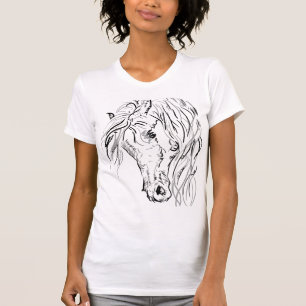 Elegantes Wildpferd Damen T-Shirt - Artistic Eque