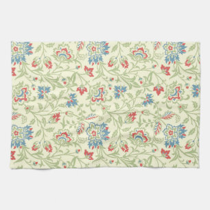 Elegantes William Morris Renaissance Blumenmuster Geschirrtuch