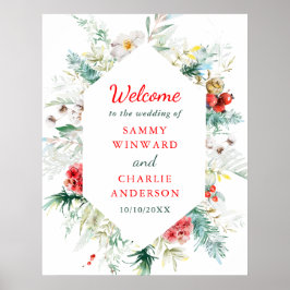 Elegantes Willkommenszeichen der Blumenzwiebelwelt Poster