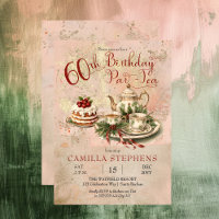 Elegantes Winter 60. Geburtstag Par-Tea-Party