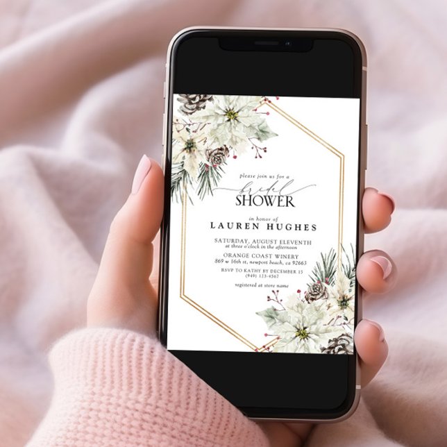 Elegantes Winter Evergreen Brautparty Einladung (Von Creator hochgeladen)