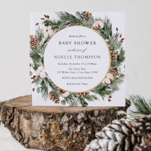 Elegantes Winter Evergreen Brautparty