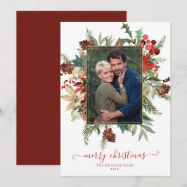 Elegantes Winter Floral Gold Foil Weihnachten Foto