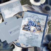 Elegantes Winter Floral Teacup Brautparty