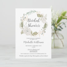 Elegantes Winter Floral Wreath Brautparty