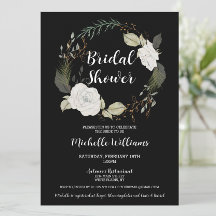 Elegantes Winter Floral Wreath Brautparty