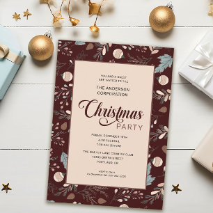 Elegantes Winter Foliage Office Weihnachtsfest-Par Einladung