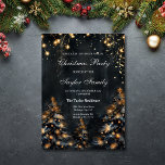 Elegantes Winter Gold Glitzer Weihnachtsbaum Party Einladung<br><div class="desc">Elegantes Corporate Winter Gold Glitzer Weihnachtsbaum Party</div>