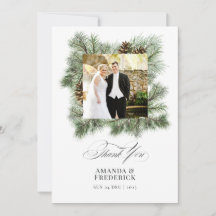 Elegantes Winter Pine Christmas Wedding Foto
