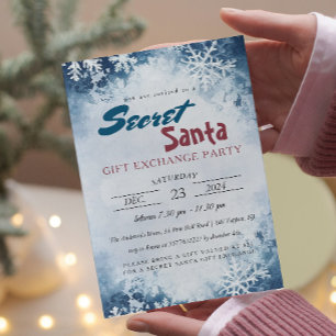 Elegantes Winter Secret Weihnachten Party Einladung