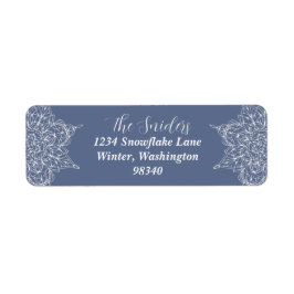 Elegantes Winter-Snowflake-Design in Blau
