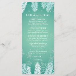 Elegantes Winter Wedding Menu Menükarte