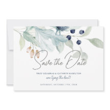 Elegantes Winter Wedding Theme Save the Date