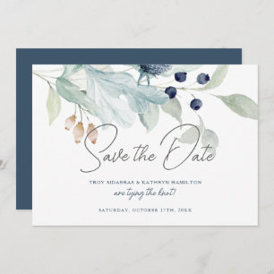 Elegantes Winter Wedding Theme Save the Date Einladung