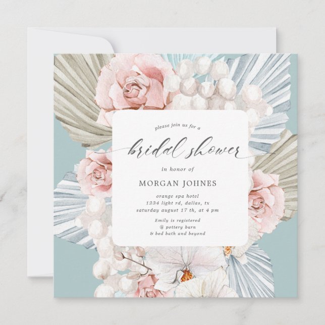 elegantes winterblaues böhmisches Brautparty (Vorderseite)