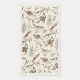Elegantes Wintergasthandtuch mit Pinecones Serviette