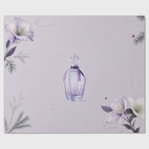 Elegantes Winterparfüm Weihnachten Lavendel Verpac Geschenkpapier