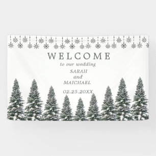 Elegantes Winterwunderland Schneeflocken Banner