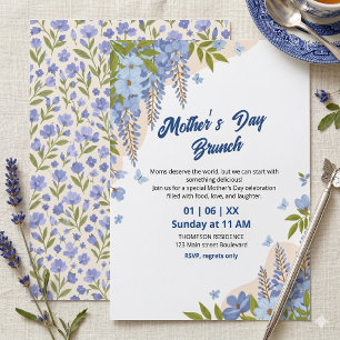 Elegantes Wisteria-Blumen-Muttertags-Brunch Einladung
