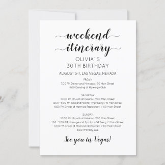 Elegantes Wochenende Einladung