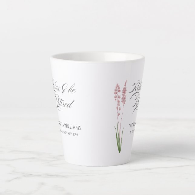 Elegantes Womans Pastel Wildblume Ruhestand Party Milchtasse (Vorderseite)