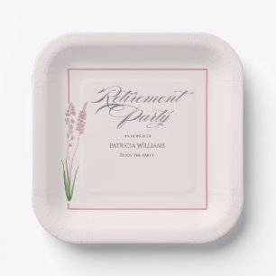Elegantes Womans Pastel Wildblume Ruhestand Party Pappteller