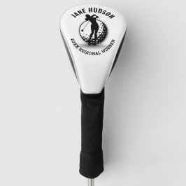 Elegantes Women Golfer Monogram Design Golf Headcover