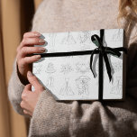 Elegantes Wrapping Paper für Hochzeiten Geschenkpapier<br><div class="desc">Fügen Sie Ihren Hochzeitsgeschenken eine Touch von Raffinesse hinzu, mit diesem wunderschön gestalteten Packpapier mit einer Reihe von zarten Linien-Kunst-Icons. Dieses Design, das die Essenz von Liebe und Feier perfekt einfängt, zeigt Hochzeitskleider, Bouquets, Smoking, Tauben, Kuchen und andere romantische Elemente in einem nahtlosen Muster. Ideal für Hochzeiten, Brautpartys oder Jubiläen,...</div>