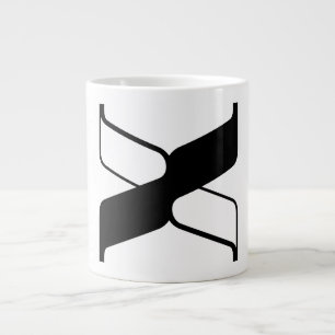 Elegantes X-Monogramm Jumbo-Tasse