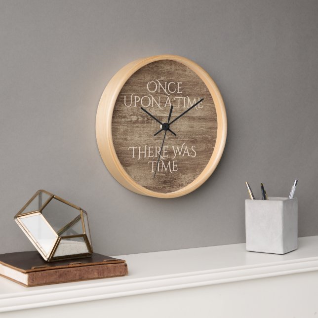 Elegantes Zeitangebot zu Imitaten Holzkörnmuster Uhr (Büro)