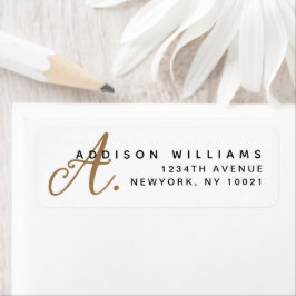 Elegantes, zeitgenössisches White-Script-Monogramm