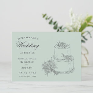 Elegantes Ziel Blumengebirge Save the Date Foto Einladung