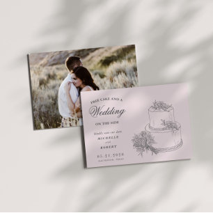 Elegantes Ziel Blumengebirge Save the Date Foto Einladung
