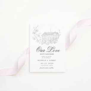 Elegantes Ziel Blumengebirge Save the Date Foto Einladung
