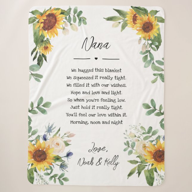 Elegantes Zitat Geschenk von Grandkids bis Nana Om Sherpadecke (Vorderseite)