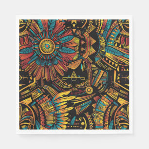 Elegantes zyanisches "Aztec Dream" Festival Napkin Serviette