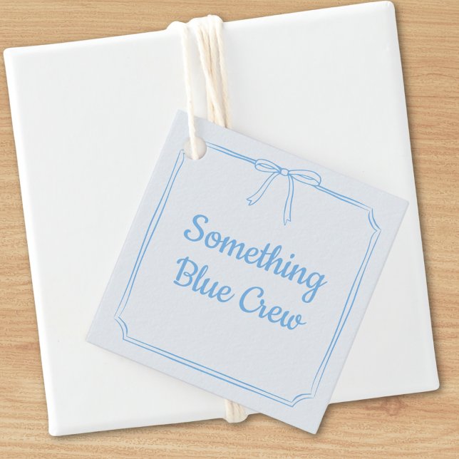 Eleganthing Blue Crew Niedlich Bow Brautparty Geschenkanhänger (Von Creator hochgeladen)