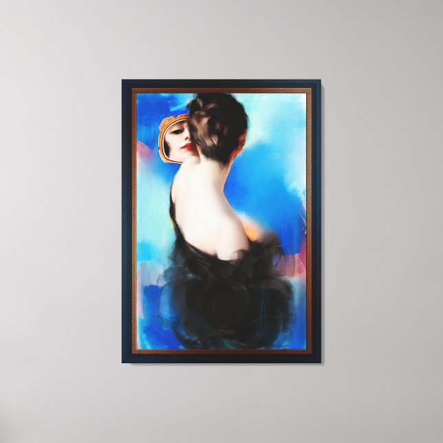 Eleganto Black by Rolf Armstrong Leinwanddruck (Vorderseite)