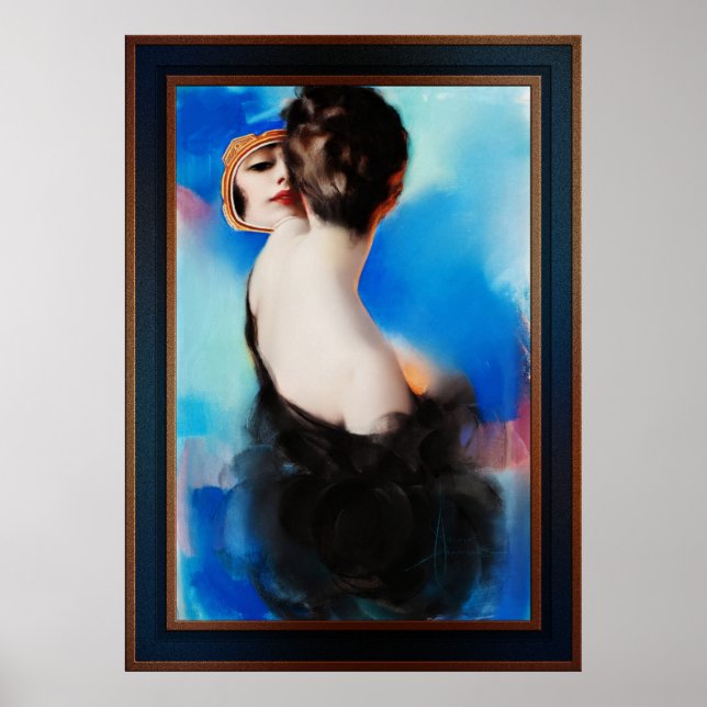Eleganto Black by Rolf Armstrong Poster (Vorne)