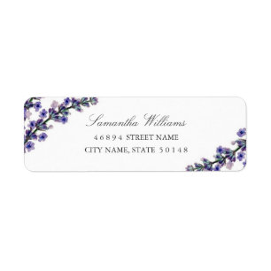 Élégants Étiquettes de adresse de lavande